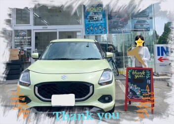 W様　新車ｽｲﾌﾄご納車おめでとうございます！